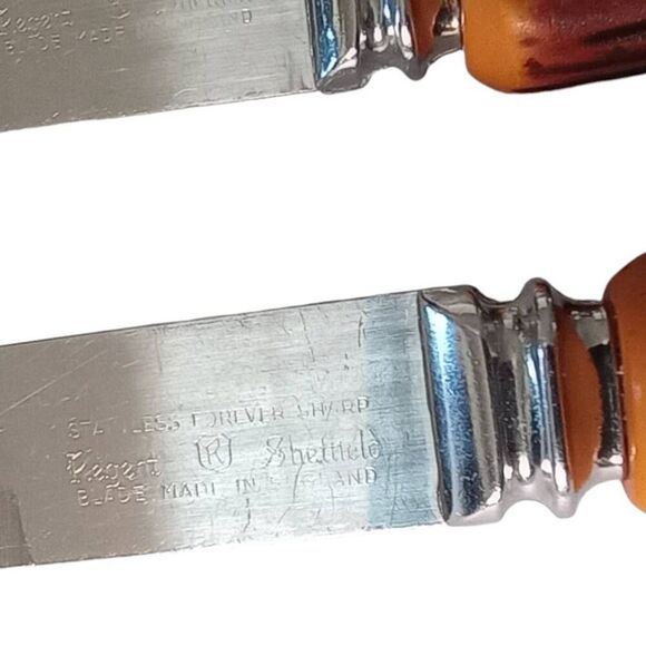 Sheffield england, set of two antler handled knives - Picture 5 of 6